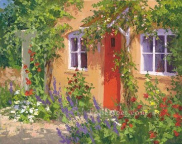 庭園 Painting - ig074E 風景 花の庭 印象派